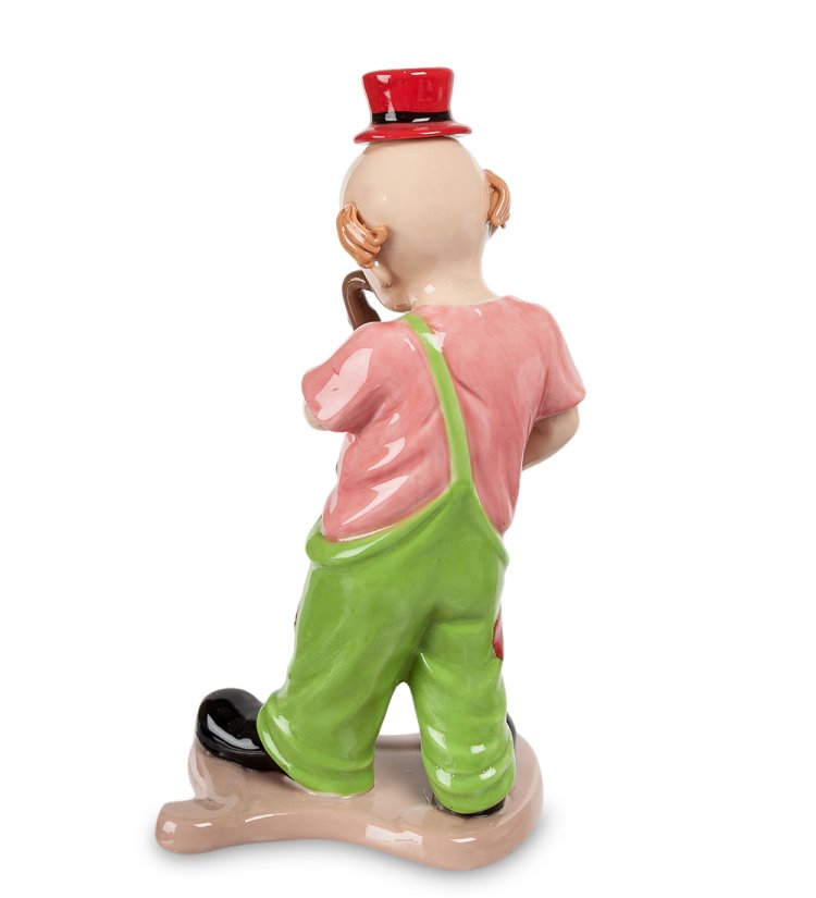 Статуэтка из фарфора Клоун играет на саксофоном Pavone CMS-23/43, фотография со спины