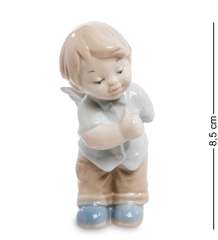 Статуэтка из фарфора Ангелочек-Мальчик в пиджаке Pavone JP-36/27