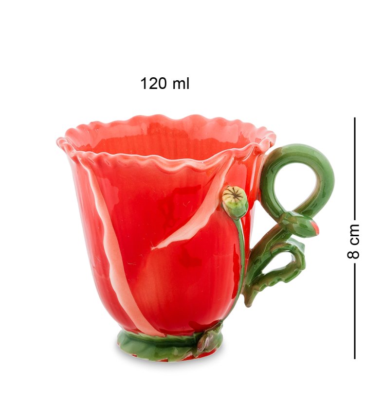 Кружка из фарфора Яркие Маки Pavone FM-07/ 8