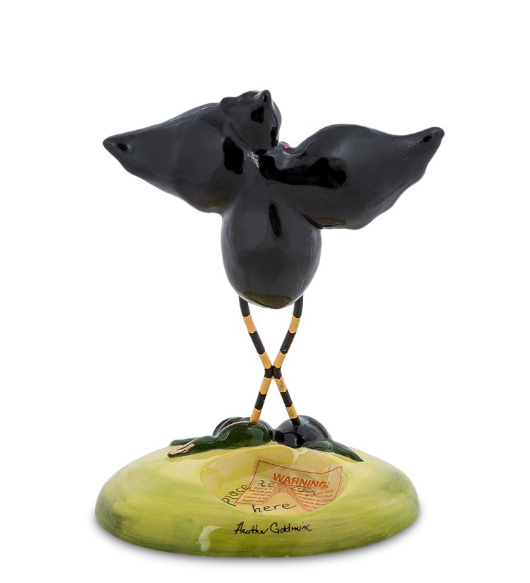 Подсвечник из фарфора Летучая мышь Pavone BS-550, фотография со спины