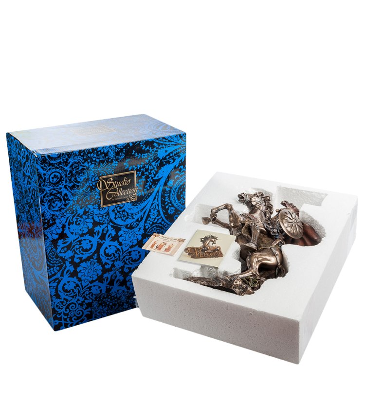 Статуэтка Александр Македонский на коне Veronese WS-641/ 1, упаковочный вид