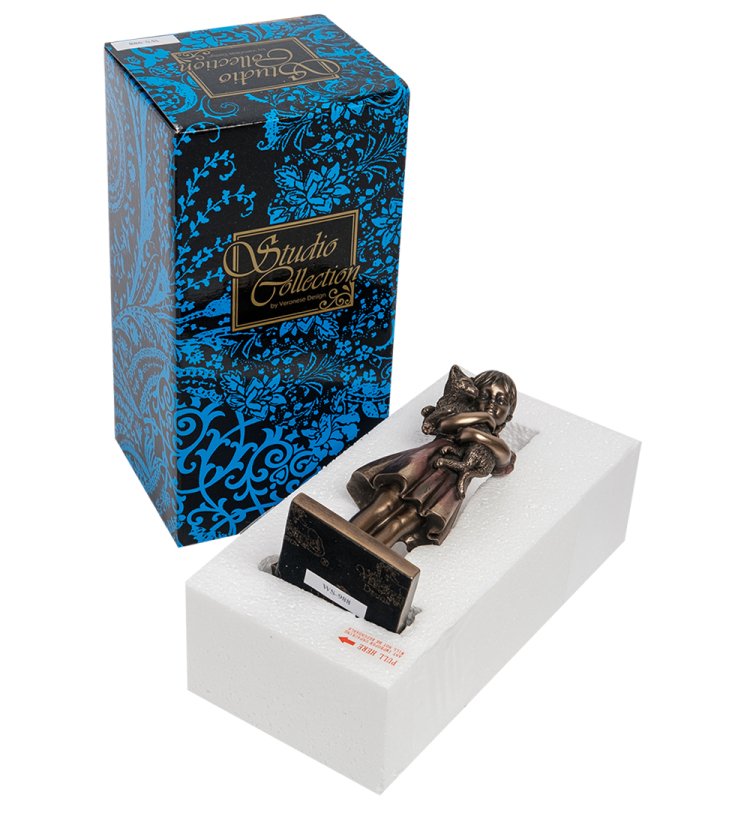 Статуэтка Девочка с котенком Veronese WS-988, упаковочный вид