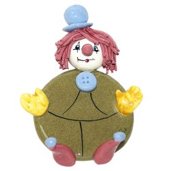 Магнит Клоун зелёный