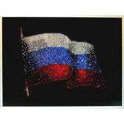 Картина Флаг Российской Федерации c кристаллами Swarovski