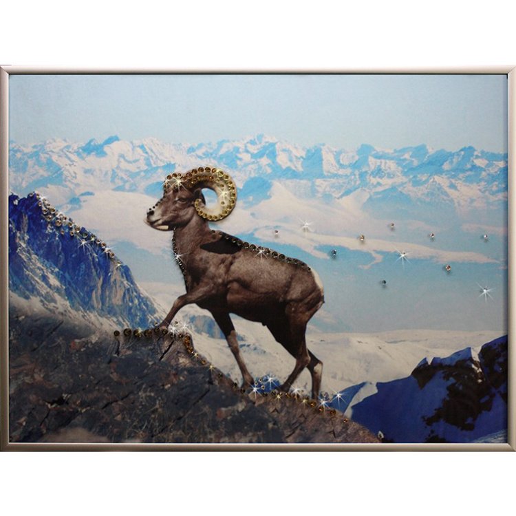 Картина Покоритель гор c кристаллами Swarovski