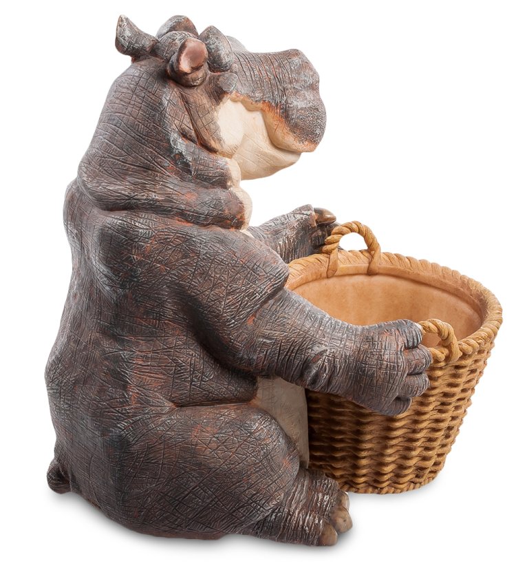 Кашпо Удивлённый Бегемот Sealmark GG-5326-LB, оборотная сторона
