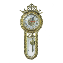 Часы настенные с маятником Яркая Латунь