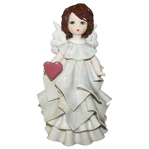 Статуэтка из фарфора Ангел с сердцем (большая)