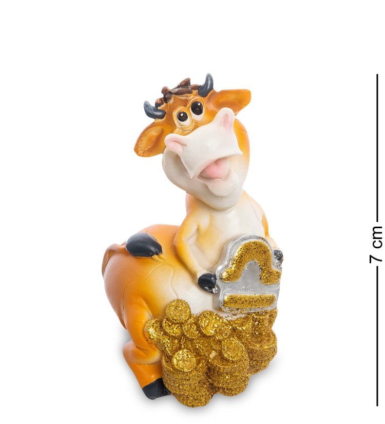 Статуэтка Символ 2021 года - Бык с монетами Весы AF-1013/10