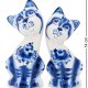 Фигурка Пара маленьких котов Голубая гжель ГЛ-239 