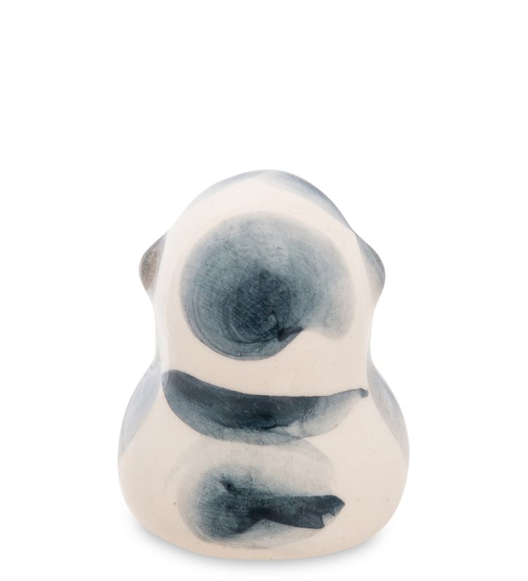 Статуэтка маленький Ёжик Цветная гжель ГЛ-136, фотография со спины