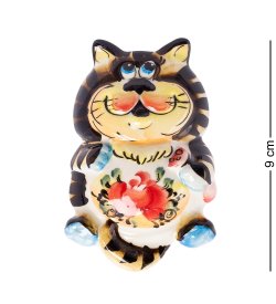 Магнит Кот Хвост Цветная гжель