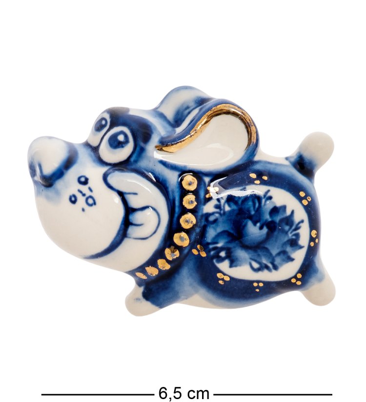 Магнит Собачка Золотая гжель ГЛ-523