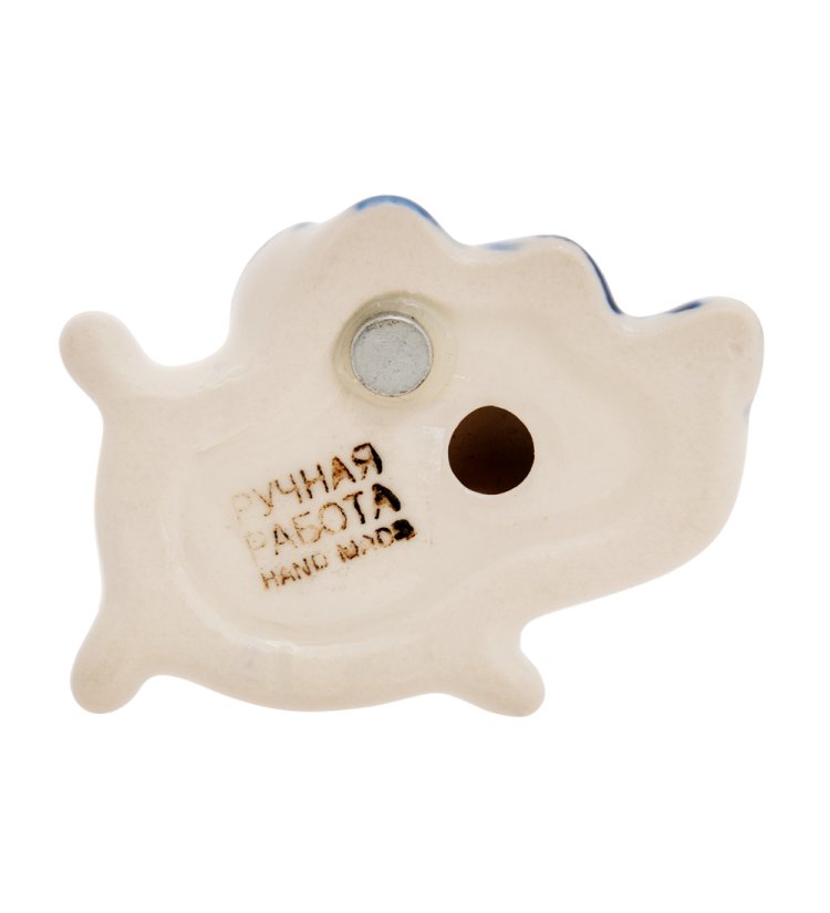Магнит Собачка Золотая гжель ГЛ-523, фотография с обратной стороны