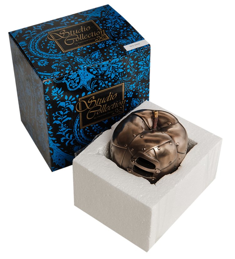 Часы настольные в стиле Стимпанк Яблоко Veronese WS-1069, фотография в упаковке