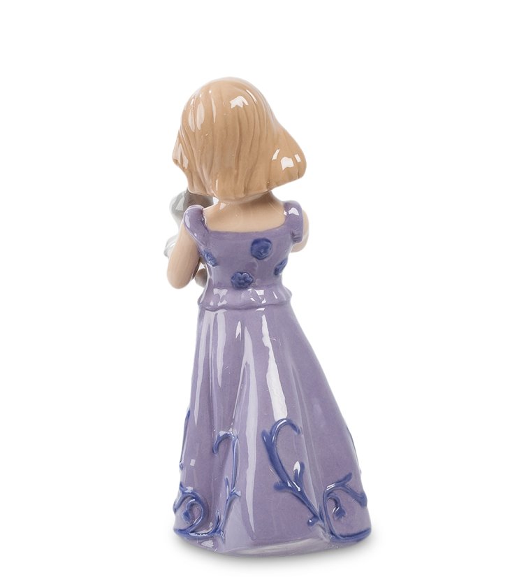 Статуэтка из керамики Девочка с Котенком на руках Pavone CMS-25/ 1, фотография со спины