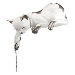 Статуэтка Кошка белая, Платиновый декор