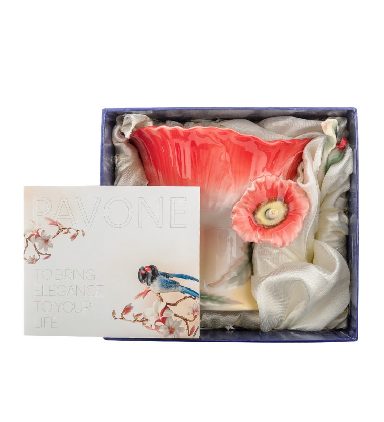 Креманка из фарфора Маки Pavone FM-07/11, фотография в упаковке