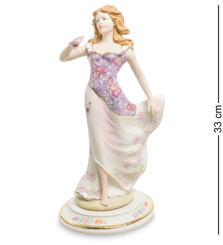 Статуэтка из керамики Девушка с бабочкой Sabadin Vittorio SV- 72