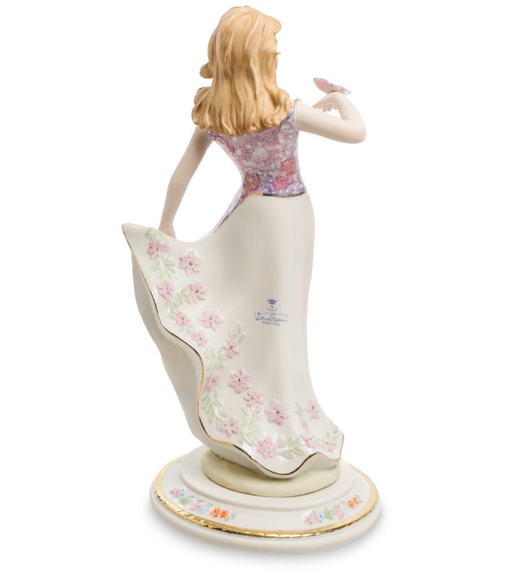 Статуэтка из керамики Девушка с бабочкой Sabadin Vittorio SV- 72, фотография со спины