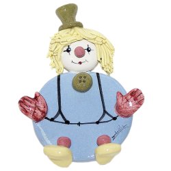 Магнит Клоун голубой