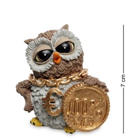 Фигурка Сова с монетой - к достатку