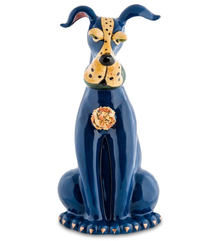 Копилка из керамики синий Пес Blue Sky BS-218