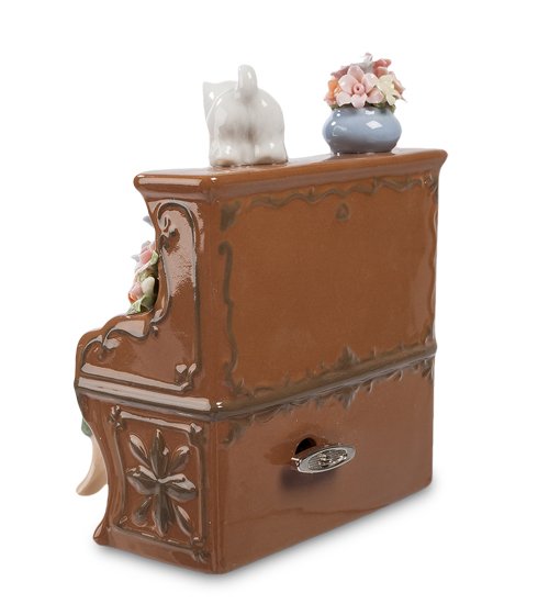 Музыкальная фигурка из керамики Щенята и Пианино Pavone CMS-15/35, оборотная сторона