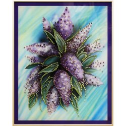 Картина Сирень c кристаллами Swarovski