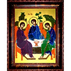 Икона с кристаллами Swarovski - Троица