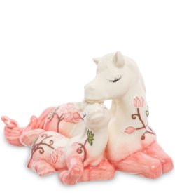 Статуэтка из фарфора Самая лучшая мама Лошадка - Розовый Декор