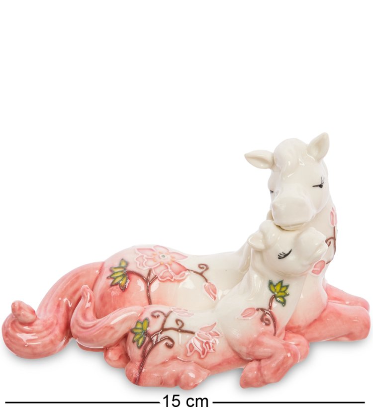 Статуэтка из фарфора Самая лучшая мама Лошадка - Розовый Декор Pavone JP-61/48, портретный вид