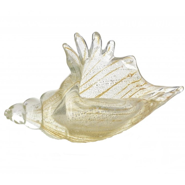 Статуэтка из Муранского стекла Ракушка Бьянко Mirho 17522
