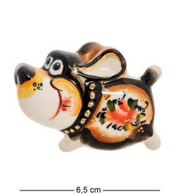 Магнит Собака Золотая гжель