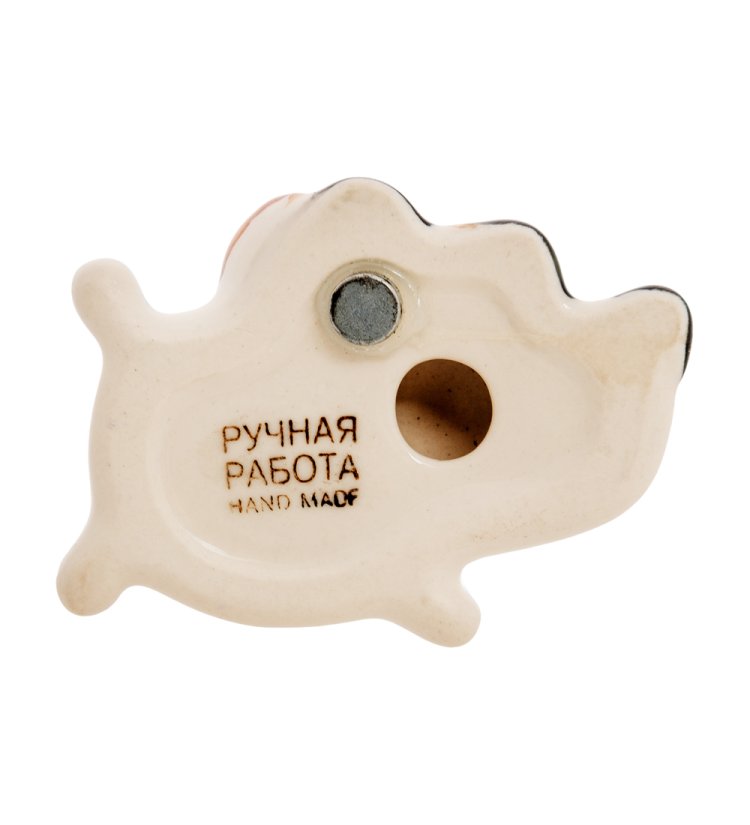 Магнит Собака Золотая гжель ГЛ-524, фотография с обратной стороны