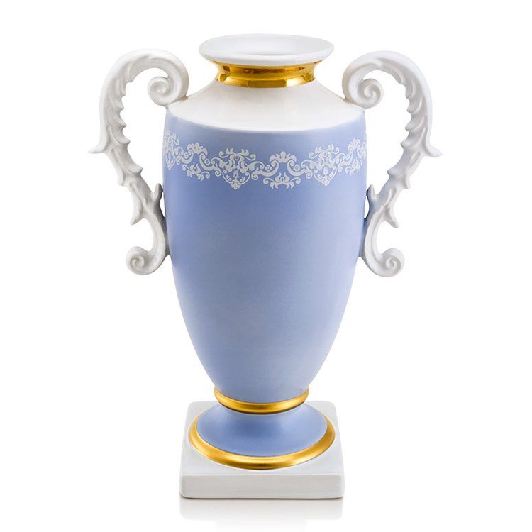 Ваза для цветов Диана, голубая, высота 36 см Ahura 1591/1/NEWC2