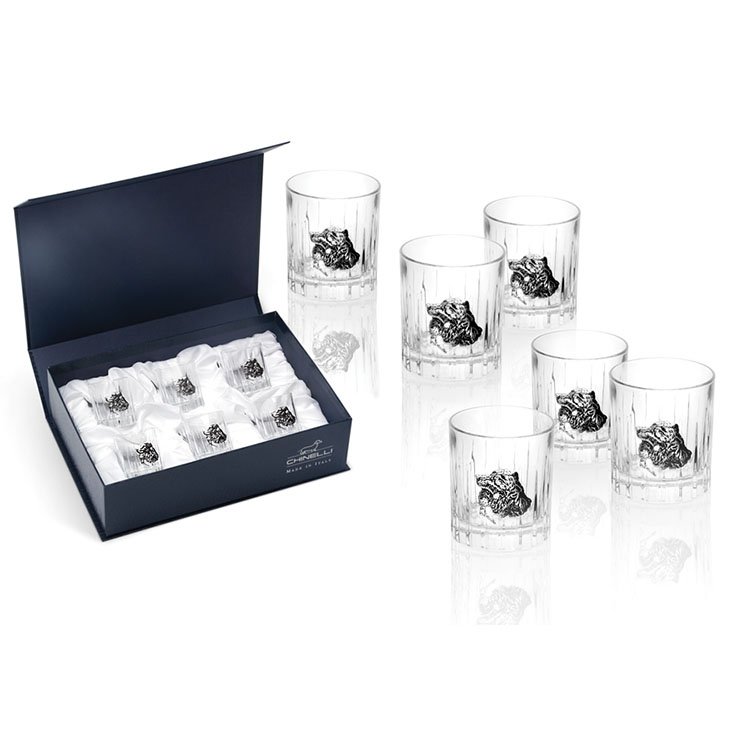 Набор 6 стопок для водки Собака Chinelli 2226011