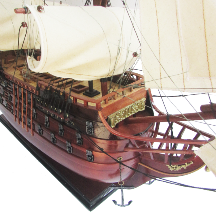 Модель парусного корабля Santa Ana, Испания, 94 см, фотография носа