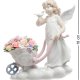 Статуэтка из фарфора Девочка Ангел с тележкой цветов Pavone JP-22 /1