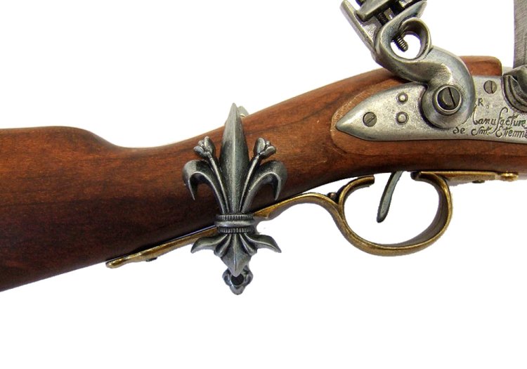 Настенное Крепление Цветок под хром Denix 11-G, фотография с ружьем крупным планом