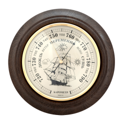 Настенный Барометр корабль темный