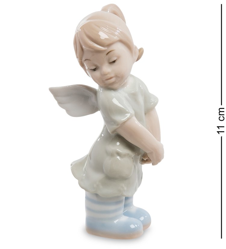 Статуэтка из фарфора застенчивый Ангелочек-девочка Pavone JP-36/29