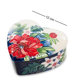 Шкатулка из фарфора Цветущее сердце