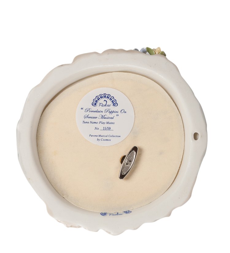 Музыкальная статуэтка из керамики Веселые качели Pavone CMS-15/59, фотография снизу