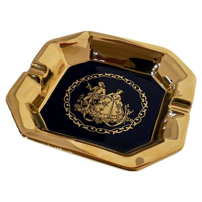 Пепельница Золотая Bruno Costenaro 14/BLEU-D