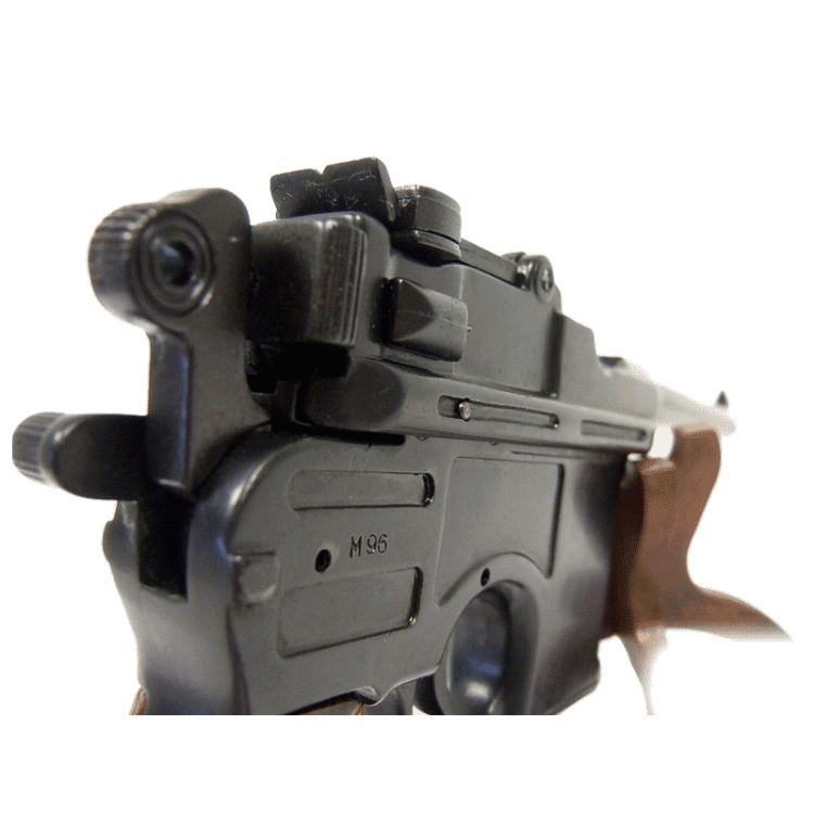 Макет немецкого пистолета Маузер Denix 1024, фотография крупным планом