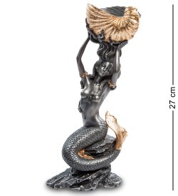 Подсвечник Русалочка с морским золотом