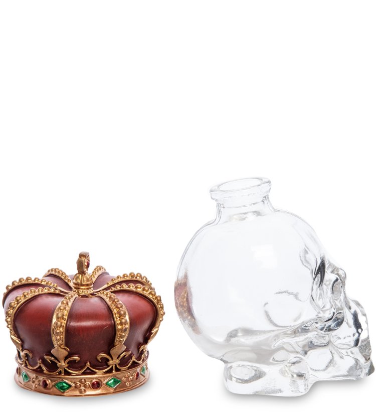 Флакон Корона на стеклянном черепе Veronese WS-1029, разборный вид