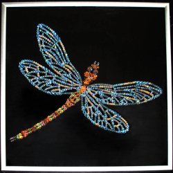 Картина Стрекоза c кристаллами Swarovski