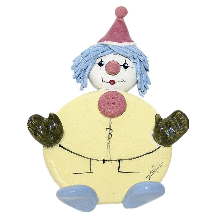 Магнит Клоун жёлтый